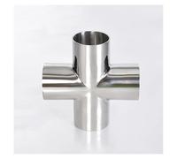 51mm Pipe OD Butt Welding Cross 4 Ways Splitter SUS 304 Stainless Steel Fitting Spliter Homebrew Beer Wine
