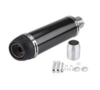 51mm Terminale di scarico, puntale universale per tubo di scarico Moto modificato silenziatore di scarico in fibra di carbonio luminoso reale modificato con DB Killer