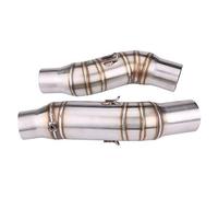 51mm tubo centrale di scarico,KIMISS 1 paio tubo di collegamento centrale scarico moto in in acciaio inossidabile tubo scarico moto per Z1000 2010-2014
