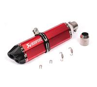 51mm universale tubo marmitta di scarico moto Doppio foro esagonale modifica 2 pollici DB Killer tubo di scappamento moto in acciaio inox parti di modifica tubo di coda,Adatto per scooter dirt bike,C