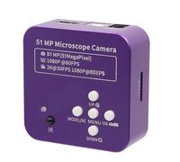 51MP 1080P 60FPS FHD HDMI USB Microscopio Elettronico Digitale Industriale Fotocamera 180X C-Mount Lens For Il Telefono PCB Riparazione Saldatura Preciso Chiaro(51MP Camera)