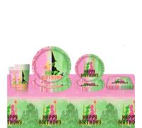 51PCS Magic Witch Tavola Di Compleanno,Magic Witch Forniture Per Feste, Magic Witch Stoviglie Per Compleanno Feste Con Piatti, Tazze, Tovaglie e Tovaglioli, Magic Witch Party Set Per Festa