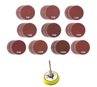 52/102Pcs Dischi abrasivi Forma Rotonda Carta vetrata 60-2000 Grane Gancio Loop Carta abrasiva Lucidatura per smerigliatrice Rotary Automotive Accessori di levigatura