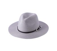 (52-54CM Bambini-GRIGIO) Cappello di paglia alla moda di grandi dimensioni per genitori e figli per