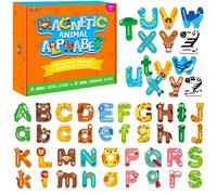 52 Alfabeti Magnetici, 26 Lettere Maiuscole e 26 Lettere Minuscole, Adorabili Alfabeti a Forma di Animale Magneti ABC per Frigorifero Educativi Ortografia Giochi di Apprendimento Giocattoli Set
