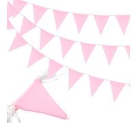52 bandierine rosa, 20 m, in tessuto impermeabile, per giardino, esterno, interno, decorazione per la festa della mamma