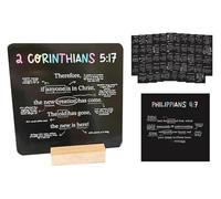 52 carte delle Scritture con versi della Bibbia e supporto in legno - Regali cristiani per donne, bambini e famiglia - Versi biblici settimanali mappe carte per studio, riflessione e crescita