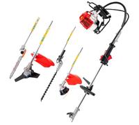 52 CC decespugliatore a benzina 4 in 1, potenza 1,7 kw 2 tempi, lunghezza di taglio 40 cm, dispositivo combinato, 8500 giri/min, capacità serbatoio 1 l, per l'agricoltura e la lotta contro gli incendi