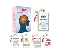 52 Double Sided Mental Health Cards Portable Feelings Emotions Learning Tool for Social Situations Stress Management Mind Brain