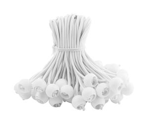 52 elastici per tende con sfera, elastici in gomma, Bungee Tenditore a sfera, Corde Elastiche con Sfere, tenditore per teloni, gazebo, striscioni, reti per rimorchi (bianco)