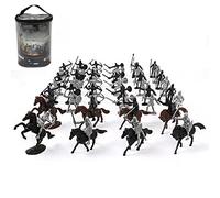 52 personaggi soldati, soldati giocattolo, in plastica, modello militare statico, guerriero medievale, vecchie figure di cavalleria, giocattoli per bambini e adulti