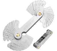 52 Pezzi Contafiletti Precise di 60 Gradi e 55 Gradi in Acciaio Inox per Viti, Calibro Filettatura Combinato 0,25 -6 mm / 4-62g in Misurazione Metrica e Whitworth