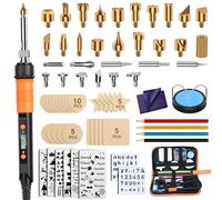 52 Pezzi Kit Saldatore Portatile Per Pirografia, 100w,Temperatura Regolabile 220° C A 500° C, Pirografo Per Legno Per Legno, Incisione Su Pelle, Scultura Pittura A Fuoco Su Legno