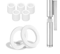 52 Pezzi Rondelle Alzaporta per Cerniere Porte Rondelle Porta Interni Spessori in Plastica 10,2 mm X 15 mm Rivestimento Blindata Finestre Pannello Cardini per Cancello Gomma 1 mm 26 pcs e 2 mm 26 pcs