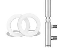 52 Pezzi Rondelle Alzaporta per Cerniere Porte Rondelle Porta Interni Spessori in Plastica 2 mm Rivestimento Blindata Finestre Pannello Cardini per Cancello Gomma -10,2 mm * 15 mm