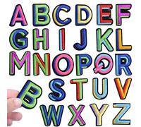 52 Pz Toppe Ricamate con Letter, Toppe Autoadesive con Lettere Dalla A Alla Z, Toppe Termoadesive Lettere di Ricamo Patch Applique, Patch di Lettere Cucite, per Giacche Camicie Jeans