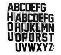 52 toppe termoadesive da 5 cm, per magliette sportive e vestiti di squadra, stampa fai da te (nero)