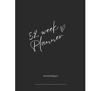 52 Week Planner, Customizable Undated Weekly Planner - Daily Agenda To Do List Notepad Day Planner Notebook | Monthly School Task, Work Schedule Planners