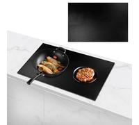 52 x 78 cm, protezione per piano cottura a induzione, tappetino in silicone ignifugo, per bancone cucina, piano cottura a induzione, colore nero
