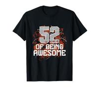 52 Years Of Being Awesome Compleanno 52 Anni Compleanno Maglietta