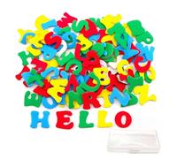 520 lettere in gomma espansa con scatola, autoadesive in gommapiuma, lettere in feltro, lettere in gomma espansa per decorazioni per carte di credito scolastiche