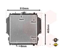 52002012 VAN WEZEL Radiatore, Raffreddamento motore per SUZUKI