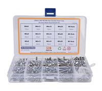520pcs M3 Screws,Metric Screw Assortment, Hex Cap Nuts 304 Stainless Steel Assortment Set Kit M2 M3 M4 With Storage Box