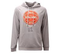 5210AD felpa uomo SPALDING grey hooded sweater man