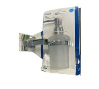 52268 FERIDRAS PORTA DISPENSER LINEA ROCK SAPONE CROMATO E VETRO SATINATO