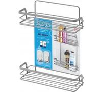 MENSOLA DOCCIA RETTANGOLARE 2 RIPIANI IN ACCIAIO LINEA LINDA L26 x P11 x H35 cm