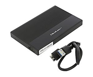 52277 Case disco rigido: 2,5" PnP SATA III, USB 3.0 alluminio QOLTEC