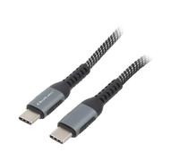 52357 Cavo USB 2.0 USB C-Spina, su entrambi i lati 1 m bianco e nero QOLTEC