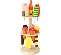 5261 Porta gelati in legno small foot, accessori per negozio e cucina da gioco per bambini, con 15 gelati diversi, a partire da 3 anni