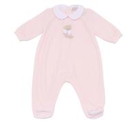 5273AA tutina ciniglia bimba COMME SI COMME CA pink chenille romper