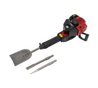 52CC Escavatore portatile, 1900 W, scalpello piatto, per calcestruzzo, martello a percussione a benzina, martello demolitore a 2 tempi, martello scalpello, martello con scalpello a punta e scalpello