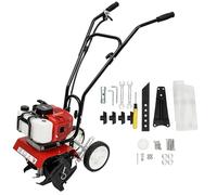52CC - Fresa da giardino a 2 tempi, mini coltivatore, a benzina, con 2 ruote, motozappa a benzina, 1900 W, 6500 - 7000 giri/min, larghezza di lavoro 30 cm, profondità di lavoro 10 cm, per aratura,