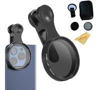 52mm Clip-On Cpl Phone Camera Lens Filter Kit, Allalonga Polarizer Filter for iPhone, Circular Polarizer Polarizing Filter Compatible with Most Cell Phones (1set)