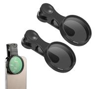 52mm Clip-On Cpl Phone Camera Lens Filter Kit, Circular Polarizer Polarizing Filter Compatible with Most Cell Phones, Allalonga Polarizer Filter for iPhone (2 Pcs)