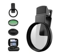 52mm Clip-On Phone CameraLens Filter Kit, Clip-on CPL Phone Camera Lens Filter Compatible with Mostcell Phones,Capture Stunning Shots with This Lens Kit (Black)