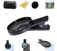 52mm Polarized Smart Phone Lens, 52mm Polarized Smart Phone Filter, Clip-0n Cpl Phones Cameralens Filter Kit, Reduces Glare & Enhances Colors, for Smartphone Photography (1Set)