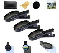 52mm Polarized Smart Phone Lens, 52mm Polarized Smart Phone Filter, Clip-0n Cpl Phones Cameralens Filter Kit, Reduces Glare & Enhances Colors, for Smartphone Photography (3Sets)