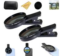 52mm Polarized Smart Phone Lens, 52mm Polarized Smart Phone Filter, Clip-0n Cpl Phones Cameralens Filter Kit, Reduces Glare & Enhances Colors, for Smartphone Photography (2Sets)