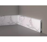 52mt di Zoccolino Battiscopa in polimero 85x12mm col. BIANCO CARRARA € 4,80/mt