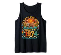 52nd Birthday Retro Sloth Tropical Vintage 1974 52 Years Old Canotta