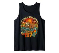 52nd Birthday Retro Sloth Tropical Vintage 1974 52 Years Old Canotta