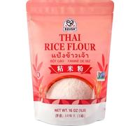 52USA Farina di riso tailandese 16 once (base), 1 libbra (1 pezzo), farina di riso per cuocere o cucinare, prodotto della Thailandia, farina di riso bianco naturale, vegano