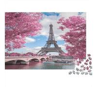 52x38cm/1000pcs Puzzle Impossibili Stile paesaggio primaverile Monumento di Parigi Decorazione Per La Casa. Rilassamento E Intelligence Per Adulti