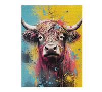 52x38cm/1000pcs Puzzle Per Adolescenti Puzzle Highlander Cow Pop Art Puzzle Gioco Per Famiglie Regalo Di Compleanno Regali Antistress 52x38cm/1000pcs