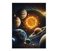 52x38cm/1000pcs Puzzle Per Adolescenti Solar System Painting Puzzle Per Adulti Giochi Per Famiglie Migliorano La Memoria Aiutano Ad Allenare Il Cervello 52x38cm/1000pcs