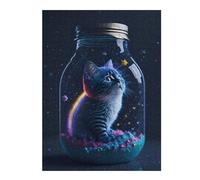 52x38cm/1000pcs Puzzle Per Adulti Magical Cat in A Jar Puzzle Per Adolescenti, Passatempo Per Le Vacanze A Casa, Impegnativi Da Completare, Gioco Educativo Per Famiglie 52x38cm/1000pcs